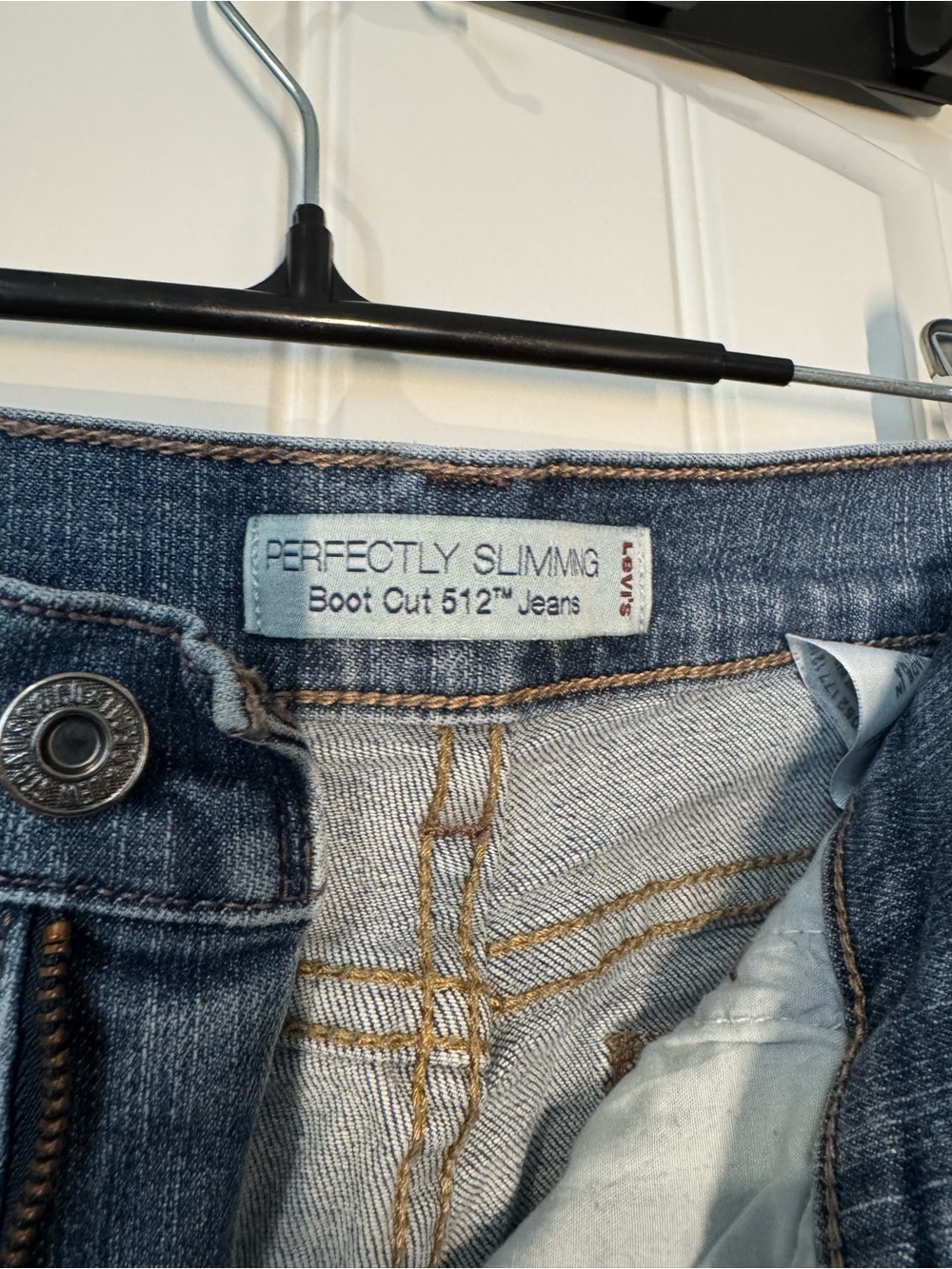 Levi's Perfectly Slimming Boot Cut Jeans in Medium Blue Denim